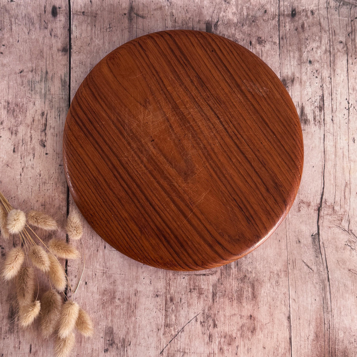 Vintage Round Wooden Bread Board, Vintage Home – detail 4