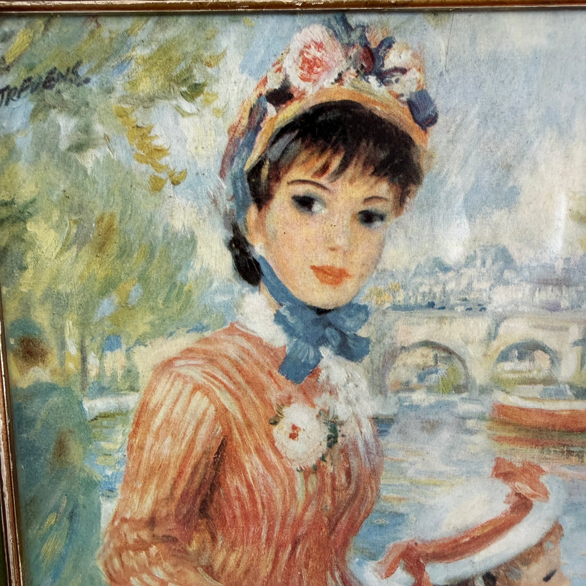 Pair of Vintage John Strevens Framed Prints – 1960s Parisian Ladies & Children – Rosie and Rupert Vintage