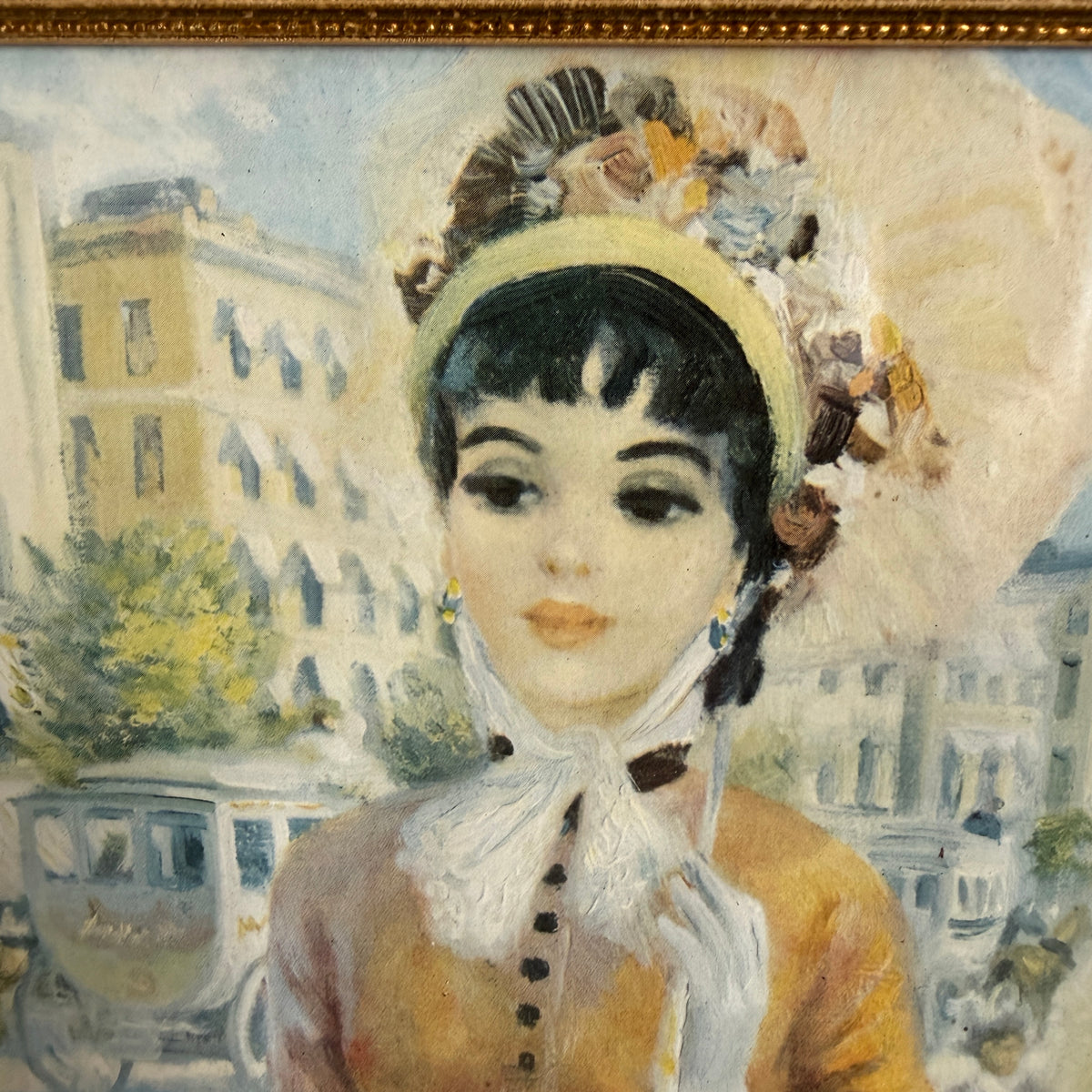 Vintage John Strevens Framed Print – 1960s Parisian Lady – Rosie and Rupert Vintage