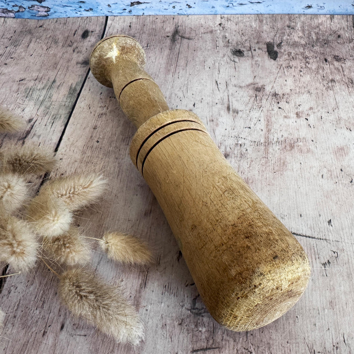Vintage French Wooden Pestle – detail 4