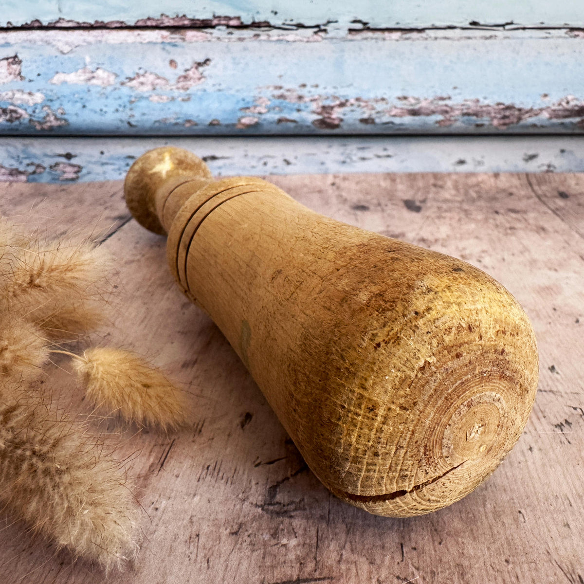 Vintage French Wooden Pestle – detail 3