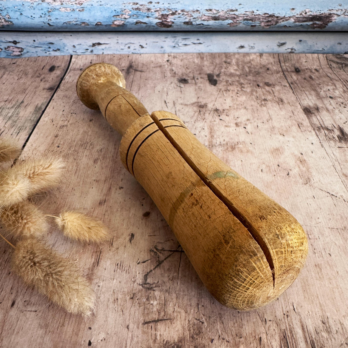 Vintage French Wooden Pestle – detail 2
