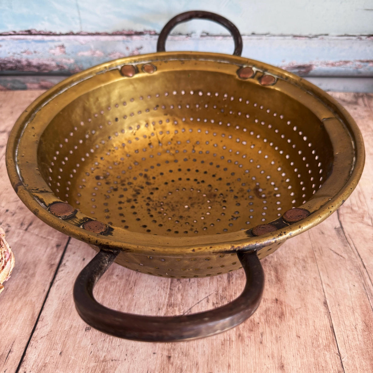 Vintage Brass Colander – detail 6