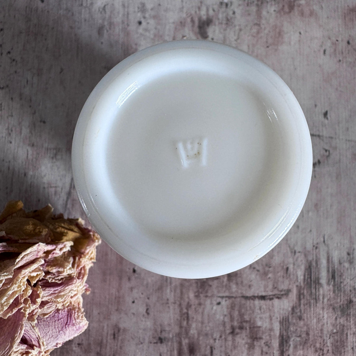 Vintage Milk Glass Screwtop Jar, Vintage Home, Vintage Kitchenalia – detail 2