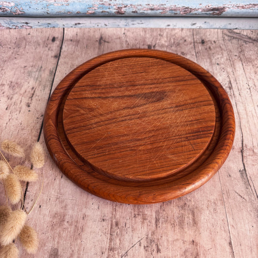 Vintage Round Wooden Bread Board, Vintage Home