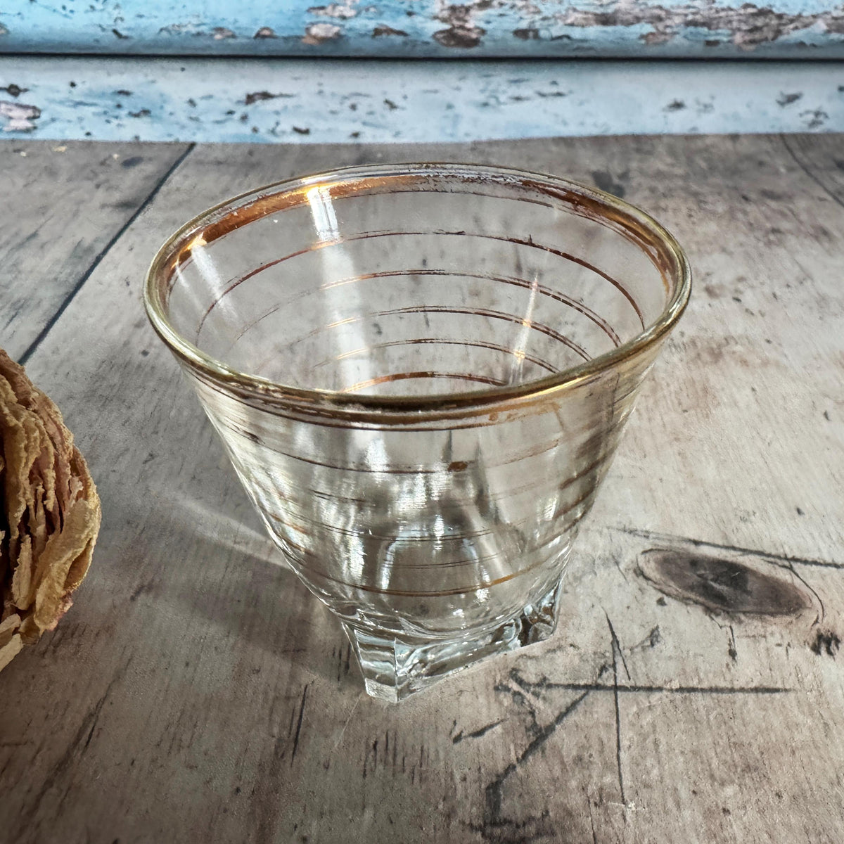 Set of 4 French Vintage Striped Glasses – detail 4
