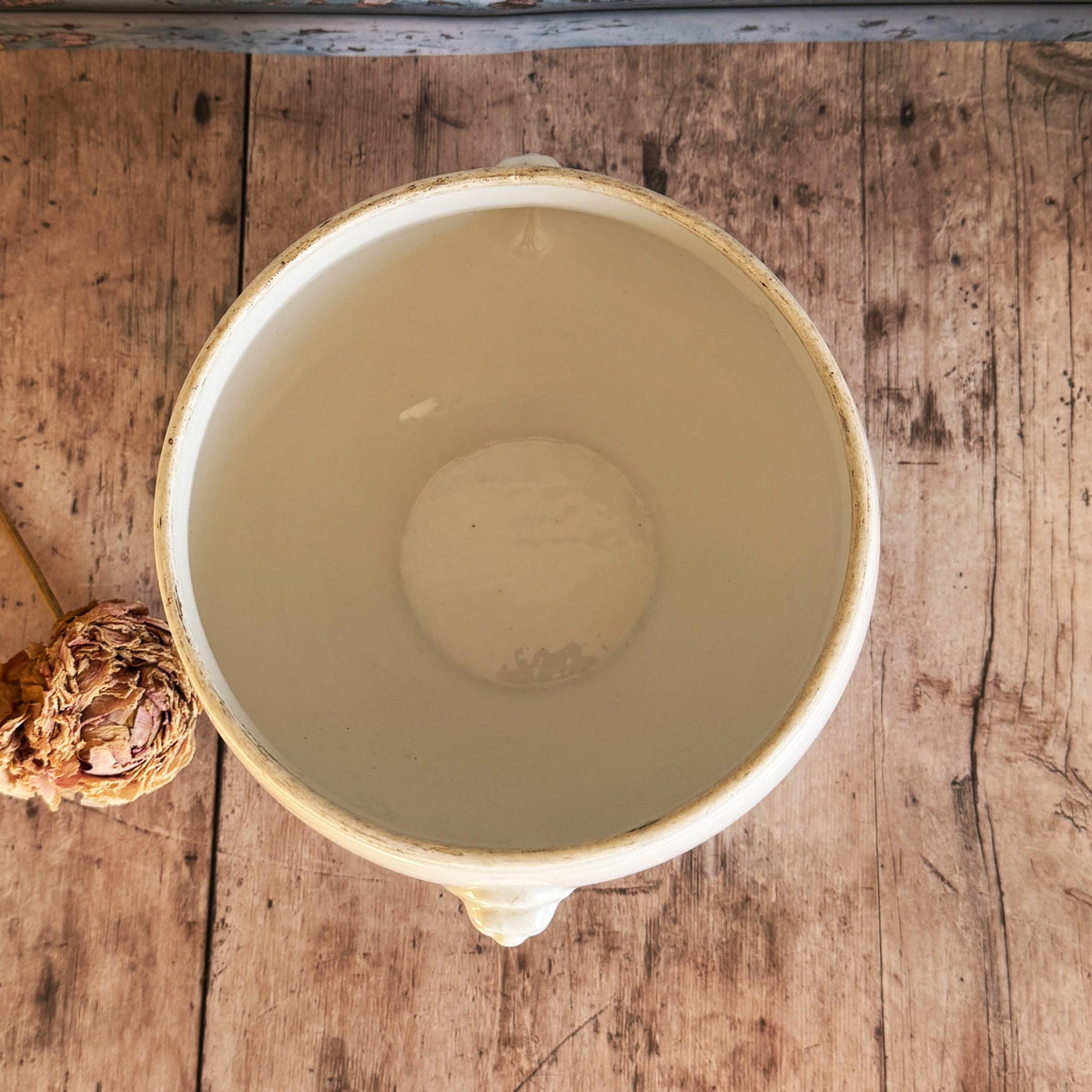 French Vintage Ironstone Bowl, Lions Head – detail 4