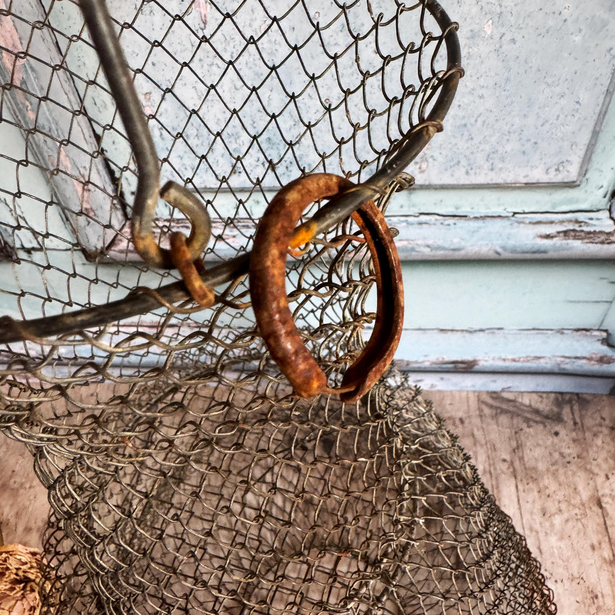 French Vintage Fish Keepers Basket – detail 4