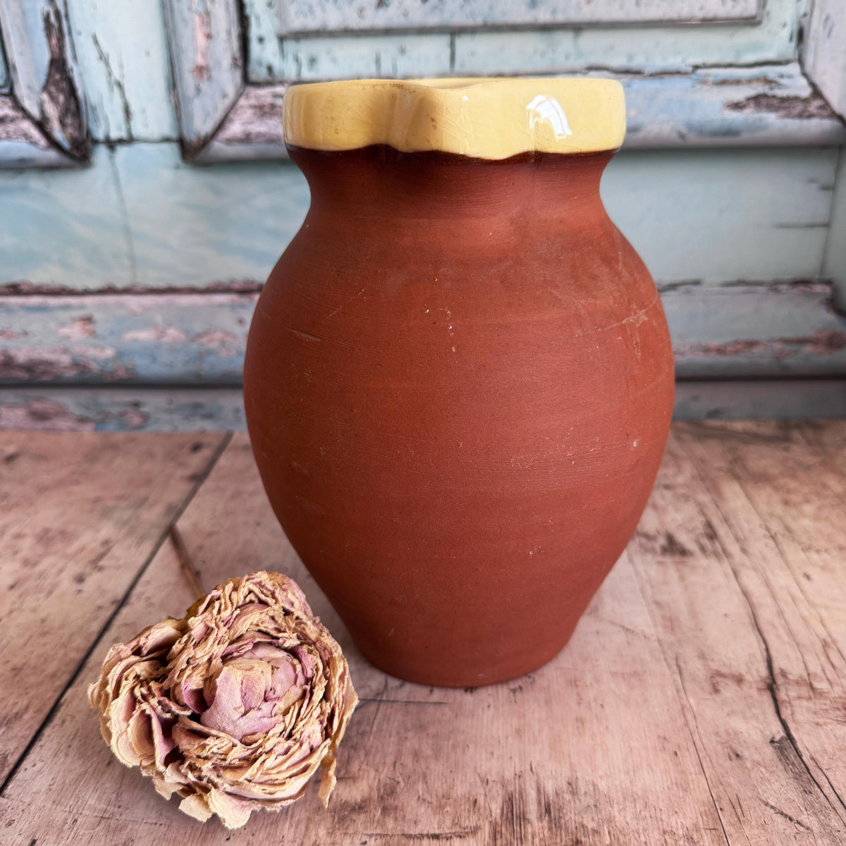 French Vintage Terracotta Jug – detail 4