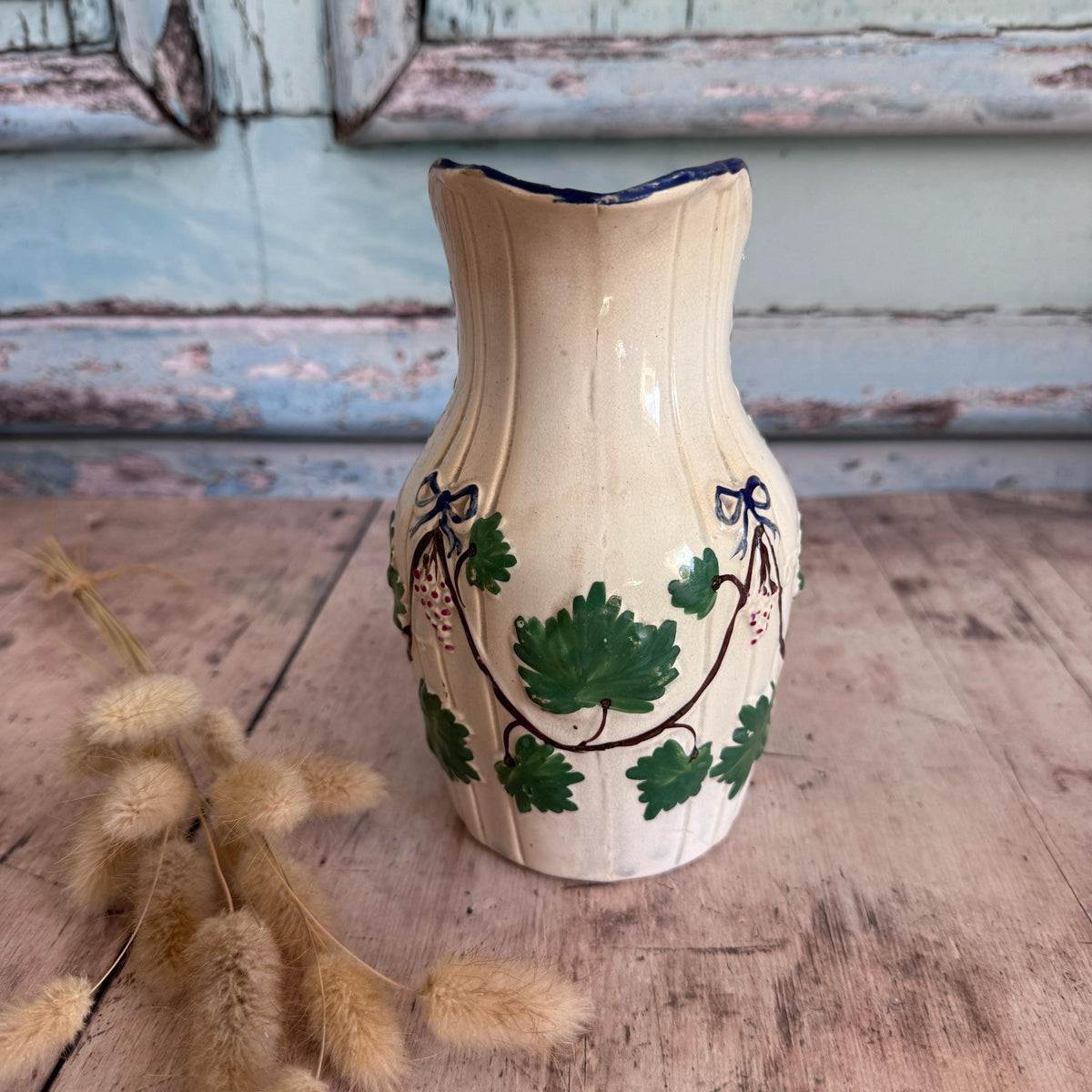 French Vintage White Ceramic Jug, English China, Vintage Home – detail 6