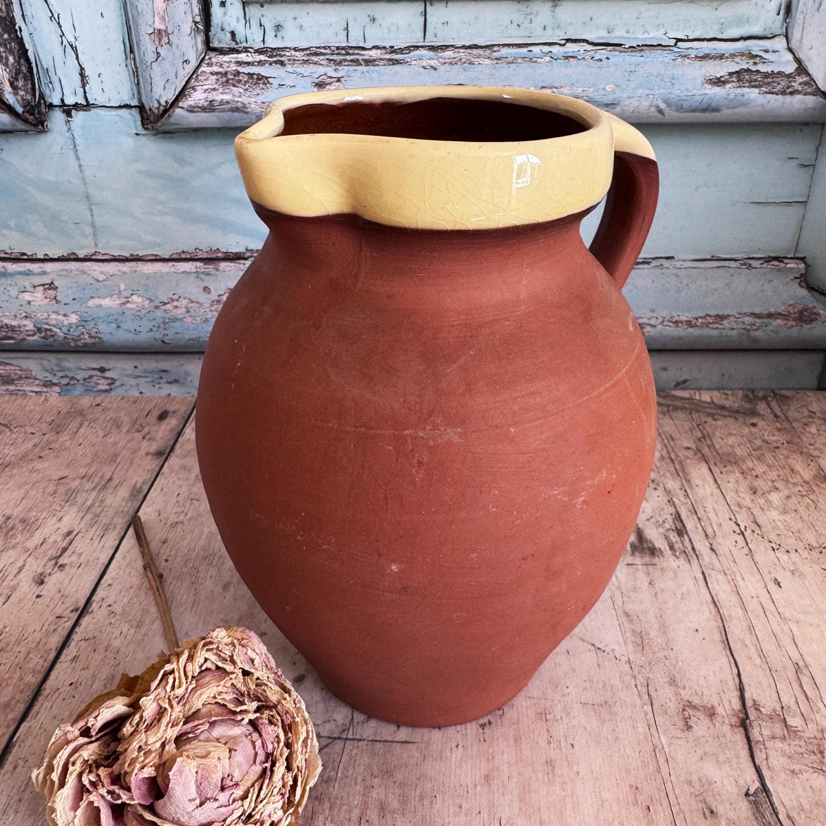 French Vintage Terracotta Jug – detail 3