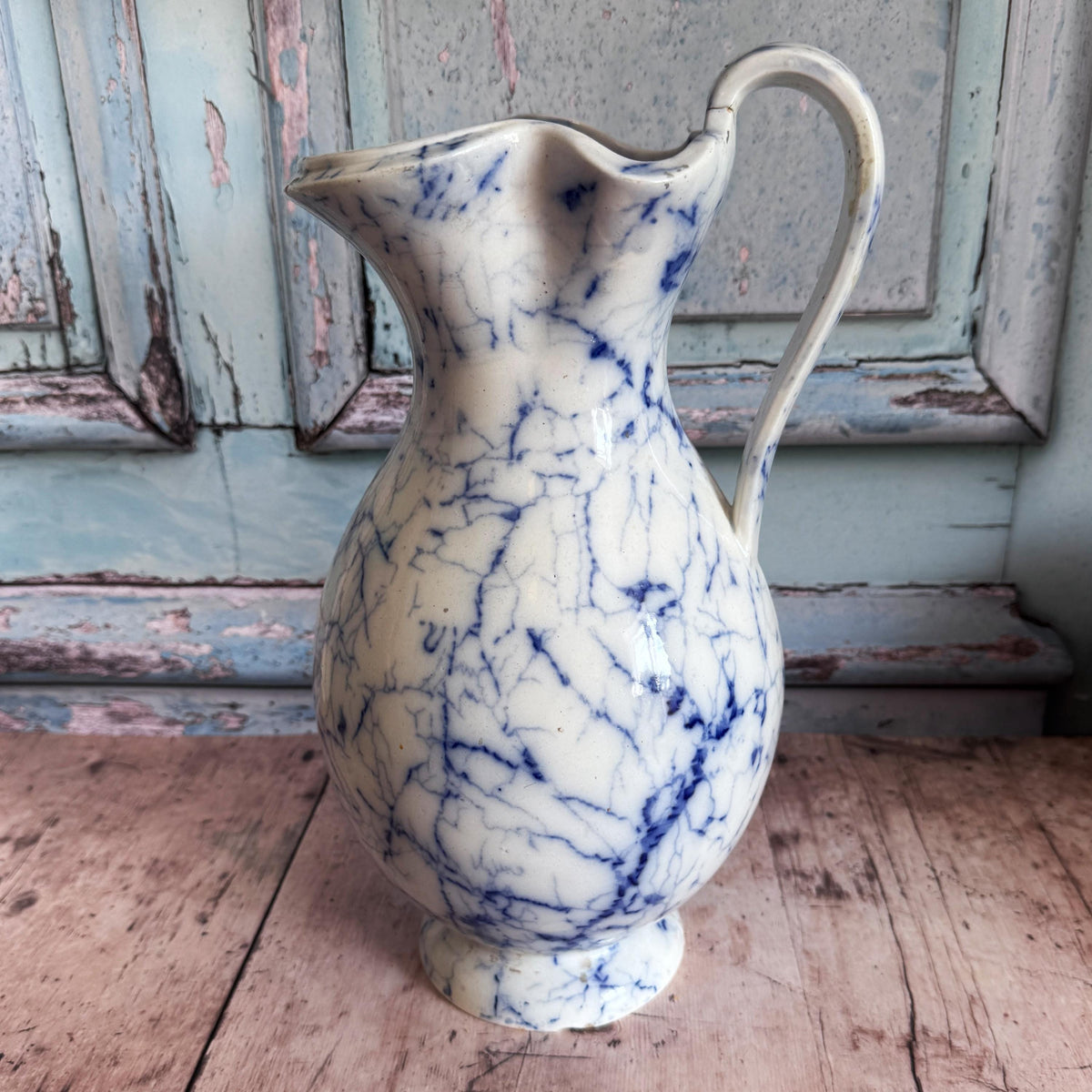 Antique Ceramic Wash Pitcher, English China, Vintage Home – detail 3