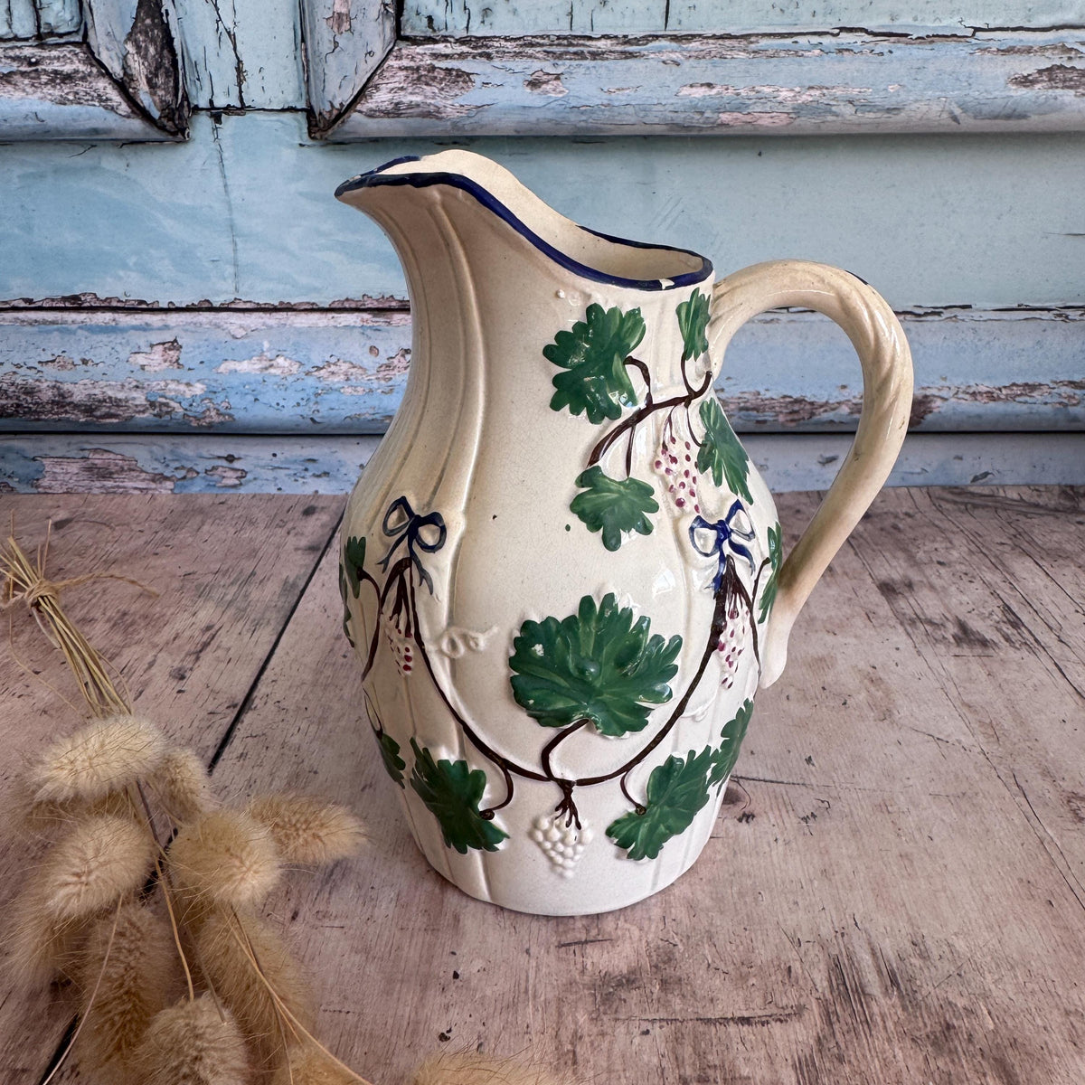 French Vintage White Ceramic Jug, English China, Vintage Home – detail 2