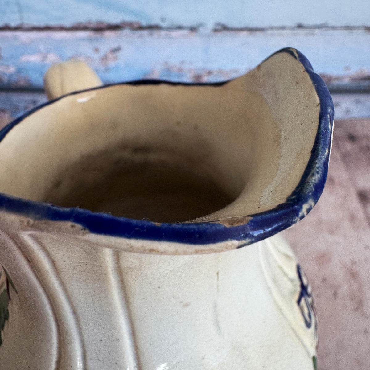 French Vintage White Ceramic Jug, English China, Vintage Home – detail 7