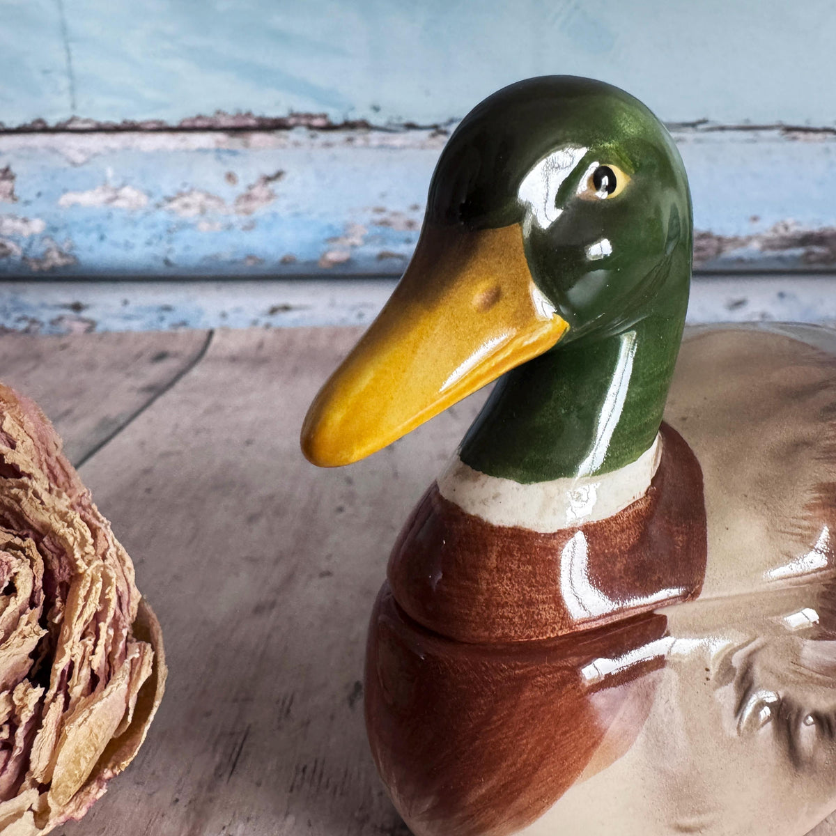 Vintage Mallard Duck Serving Dish – detail 7