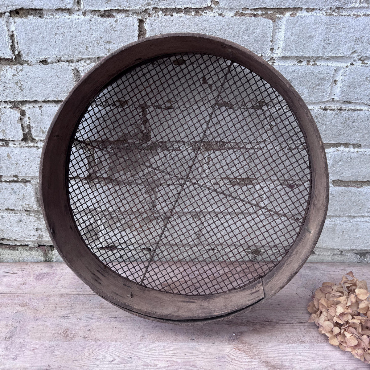 Vintage Wooden Garden Sieve