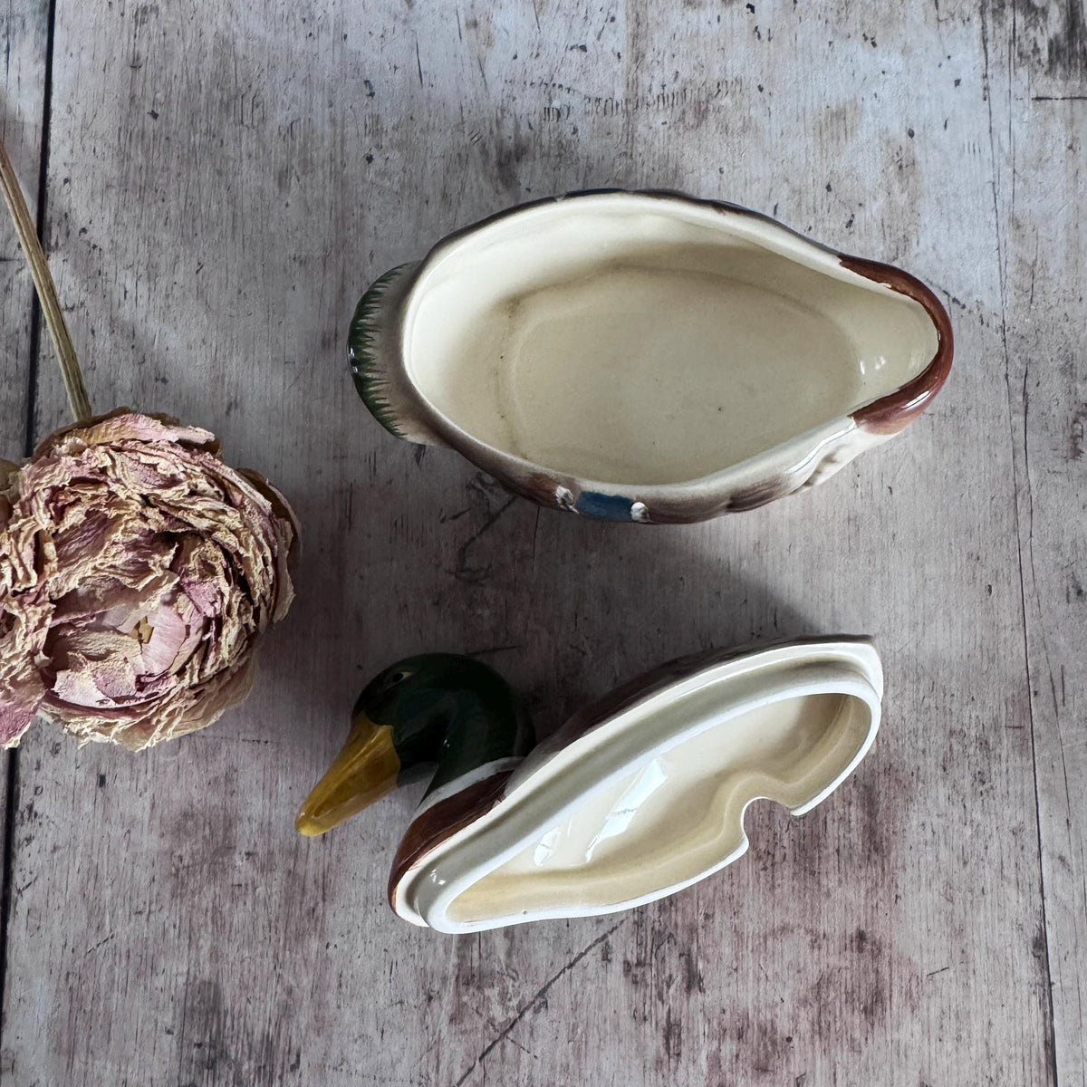 Vintage Mallard Duck Serving Dish – detail 5