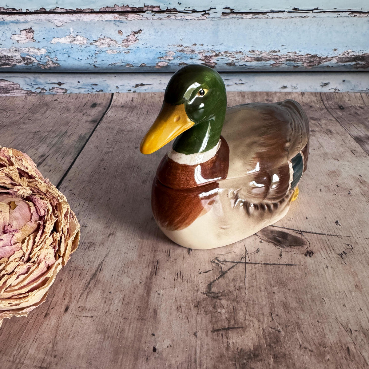 Vintage Mallard Duck Serving Dish – detail 2