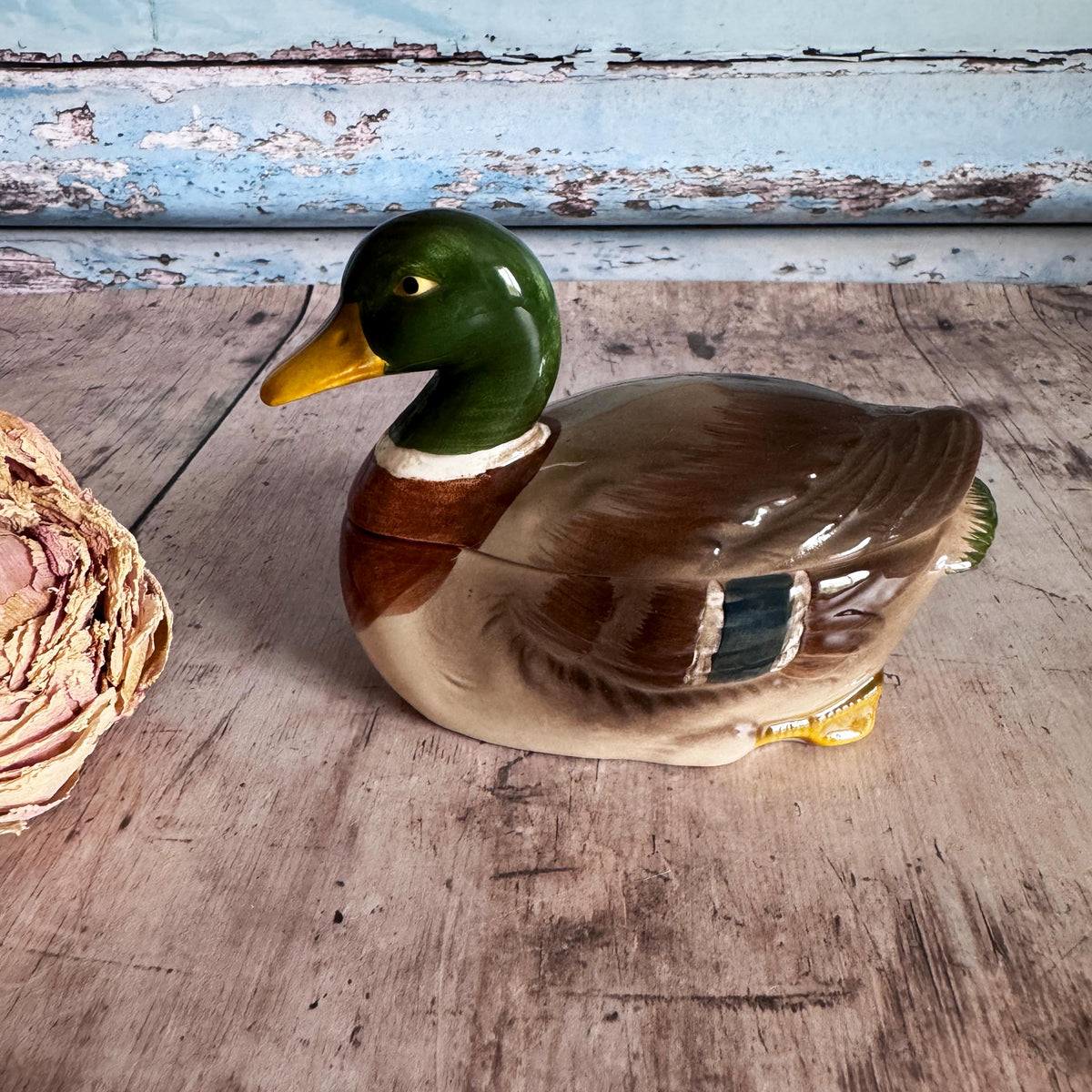 Vintage Mallard Duck Serving Dish – detail 3