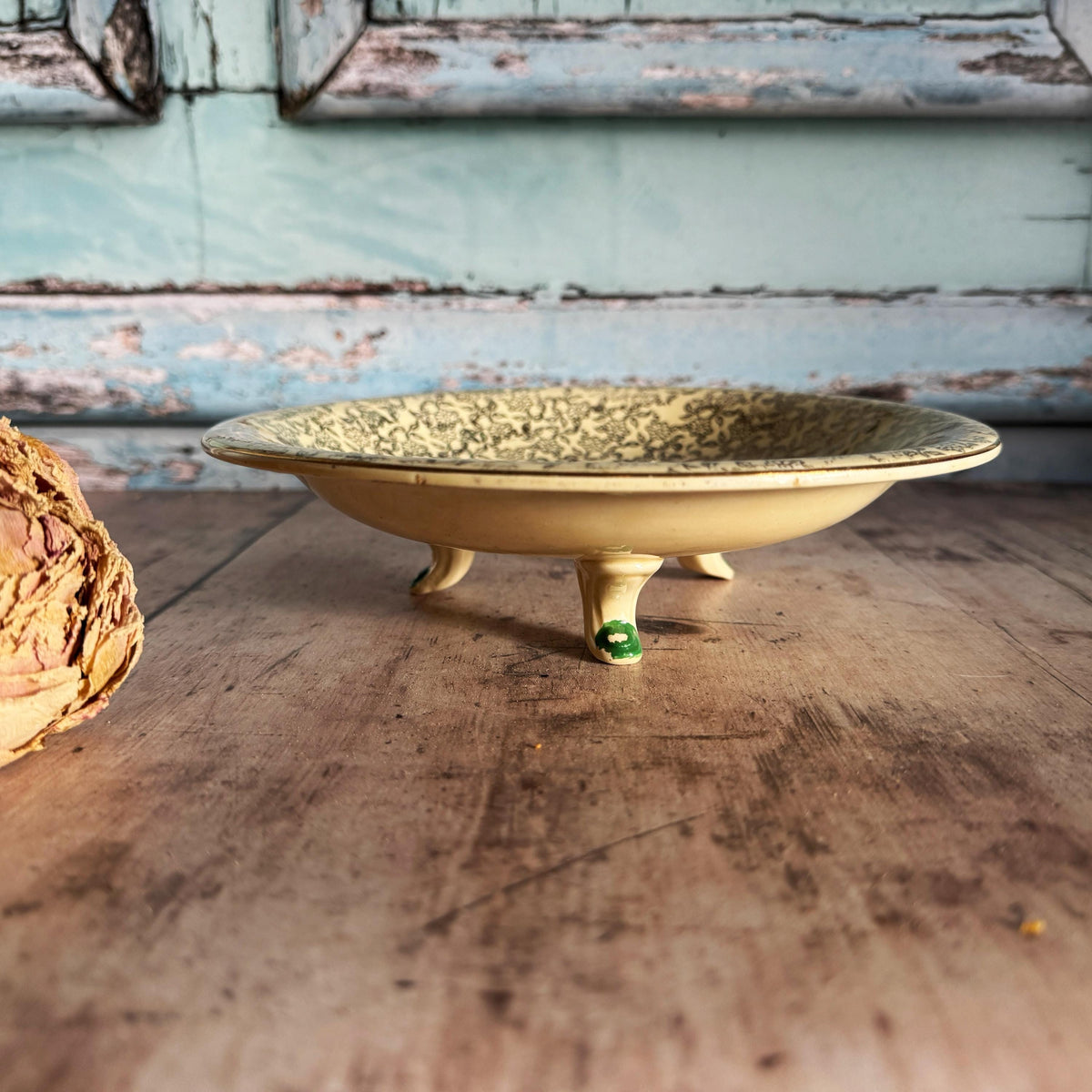 Vintage Earthenware Crinoline Lady Strainer Bowl, English China, Vintage Home – detail 4
