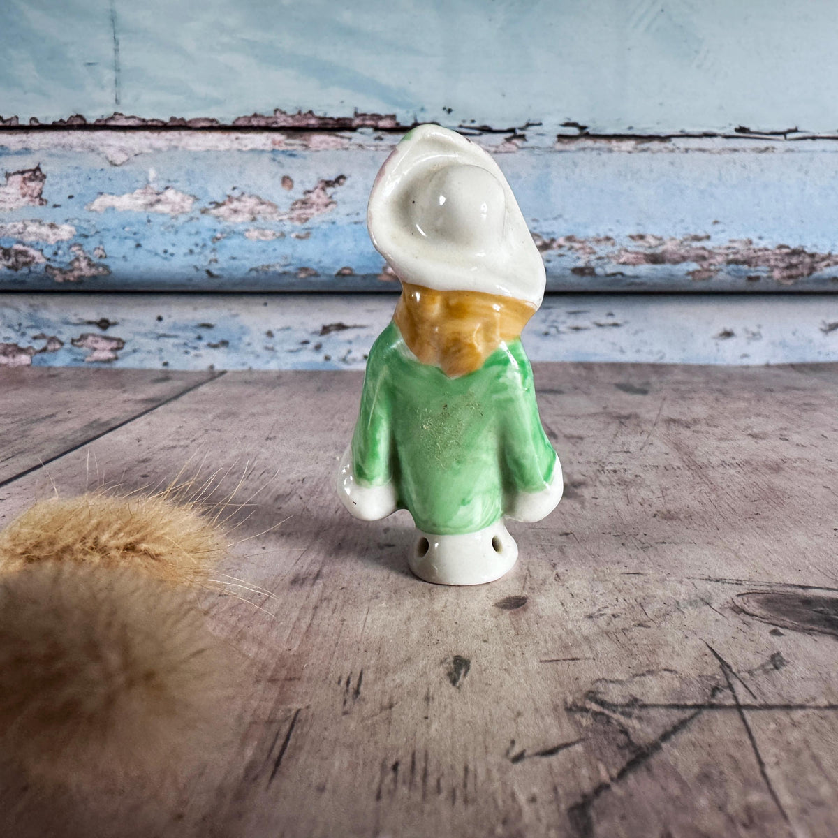 Vintage Porcelain Pin Cushion Doll, Half Doll – detail 3